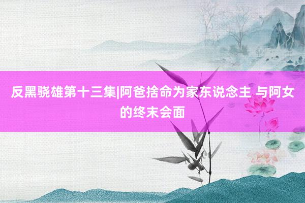 反黑骁雄第十三集|阿爸捨命为家东说念主 与阿女的终末会面